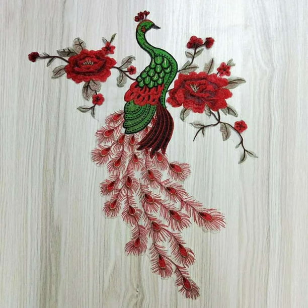 Visland Sewing Applique Peacock Flower Pattern Embroidery DIY