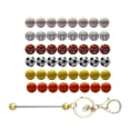 thumbnail image 1 of 49x Fabricación de joyas de silicona Espaciador suelto Cuenta Fútbol Béisbol Softball Voleibol para manualidades DIY Hallazgos de joyería Sunnimix Espaciador de cuentas sueltas, 1 of 8