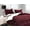 Burgundy, variant on Mocassi California King Suede Comforter Set - 3-Piece Plaid, Micromink Sherpa Backing, Matching Shams, Burgundy