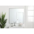thumbnail image 2 of Metal frame square mirror 36 inch in Sliver, 2 of 5