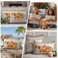 thumbnail image 5 of Southwest Thanksgiving Outdoor Waterproof Pillow Covers, Boho Orange Green Pumpkin Sunflowers Decorative Square Throw Pillowcase Sofa Cushion Sham for Patio/Couch/Chair, 26"x26" 2 Pack, 5 of 8