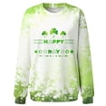 thumbnail image 5 of ASFGIMUJ Women Holiday Round Neck Long Sleeve All Print Four Leaf Hoodless Hoodies Sweatshirt Tops,Size L, 5 of 5