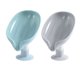 thumbnail image 1 of 2pcs Suction Cup Soap Dish For Bathroom Shower Portable Leaf Soap Holder Plastic Sponge Tray For Kitchen Bathroom Accessories, 1 of 4
