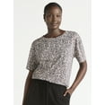 thumbnail image 2 of Joyspun Women’s Scoop Neck Sleepwear Tee with Short Sleeves, Sizes S-3X, 2 of 6