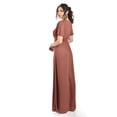 thumbnail image 3 of Vestido largo con abertura Roman Fashion /Juvenil, 2010 (Chedron) cafe 2X, 3 of 5