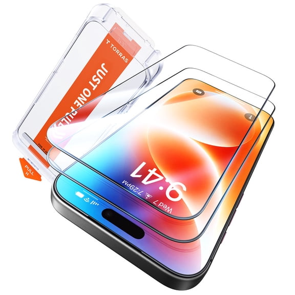 TORRAS for iPhone 18 Pro Max Screen Protector [12Ft Military-Grade Shatterproof] [9H  Aerospace Tempered Glass] Anti-Scratch Full Coverage Fit Screen Protector 18 Pro Max 6.9" 2-Pack