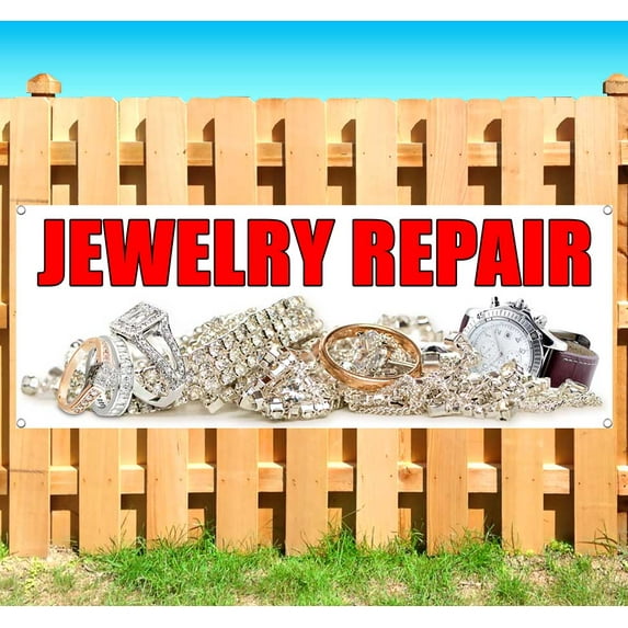 Jewelry Repair 13 oz Vinyl Banner With Metal Grommets