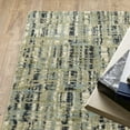 thumbnail image 6 of 6' X 9' Green Blue Ivory Beige And Light Blue Abstract Power Loom Stain Resistant Area Rug, 6 of 10