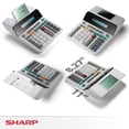 thumbnail image 2 of Sharp Paperless Printing Desk Calculator w/Check and Correct, Large 12-Digit LCD Primary Display, Printing Calculator/Adding Machine with Scrolling L, 2 of 7