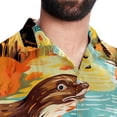 thumbnail image 5 of Platypus Men's Hawaiian Printed Short Sleeve Button Down Casual Beach Shirt's, Unisex, 5 of 6