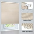 thumbnail image 2 of LazBlinds Cordless Cellular Shades, No Tools No Drill Blackout Honeycomb Shades Pleated Blinds for Windows, 39" W x 64" H, Soft Cream, 2 of 5