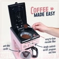 thumbnail image 4 of Nostalgia Retro Coffee Maker, 12-Cup Programmable Vintage Coffee Machine with Anti-Drip Carafe, Pink, 4 of 7