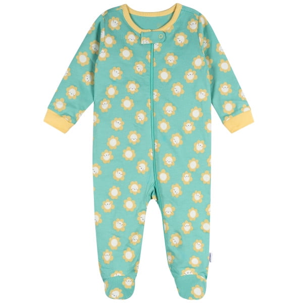 Onesies Brand Baby Girl Sleep ´N Play Footed Pajamas, 4-Pack, Sizes Newborn - 6/9 Months
