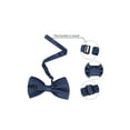 thumbnail image 3 of Pajaritas preatadas de lunares para hombres INSPIRE CHIC para el Día del Padre, pajaritas para bodas y fiestas, azul marino, talla única, 3 of 5