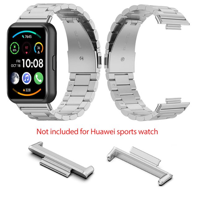 2 piezas de conector de metal de 24 mm sin adaptador de correa de barras de resorte para Huawei Watch Fit 2