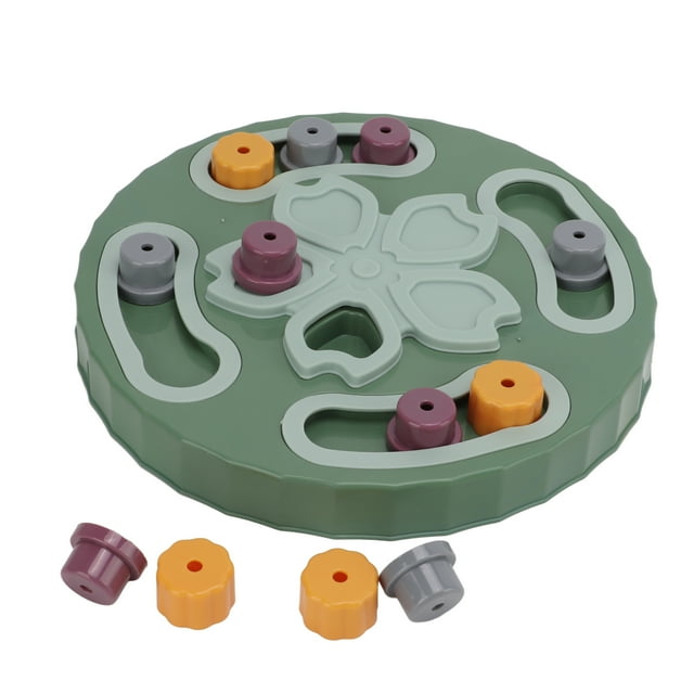 Juguetes de rompecabezas para perros, dispensador de golosinas para cachorros de diseño colorido para entrenamiento de inteligencia, ayuda de alimentación lenta, digestión de mascotas, verde