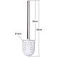 thumbnail image 5 of Replacement Brushes Pack Of 5 Toilet Brushes White Brush Head Stainless Steel Handle Polished Toilet Brush Brushes, 5 of 5