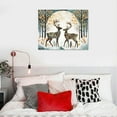 thumbnail image 4 of ONETECH Christmas Deer Wall Art Christmas Wall Decor Living Room Elk Pictures Decor Reindeer Canvas Wall Art Artwork For Cuadros Para Sala Elegantes Y Modernos 20x16in, 4 of 4