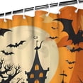 thumbnail image 3 of Shower Curtain for Bathroom Happy Halloween Evil Pumpkin House Castle Shower Curtains Durable Simple Shower Curtain Hooks Included,72x72Inch, 3 of 5