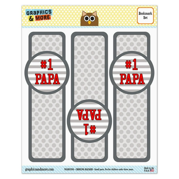 1 papa number one dad father glossy laminated bookmarks set of 3 walmartcom walmartcom