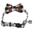 thumbnail image 3 of Collar Para Gatito Con Campana, Patrones De Cuadros Suaves Y Elegantes, Collares Con Lazo Para Gato, Collar Para Gato, Pajarita Para Gato, Collares De Seguridad Ajustables, 3 of 7