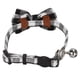 thumbnail image 5 of Gatos lindos collares con lazo corbata a cuadros pajarita de tela suave con campana mascotas decoración suministros negro blanco, 5 of 5
