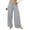 Gray, variant on Cotton Pants for Women New Wide Leg Linen Pants for Women Flowy Summer Beach Elastic Waist Drawstring Trousers with Pockets Brown XXL