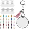 thumbnail image 3 of Juego de 30 Espacios en Blanco para Llaveros de Acrílico - Incluyendo 30 Piezas de Llavero + 30 Piezas de Anillo Dividido + 30 Piezas de Colgante Redondo de Acrílico + 30 Piezas de Borla para Llavero Unbranded 1218210048311, 3 of 7