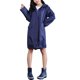 thumbnail image 1 of Moyic Poncho largo impermeable para mujer y niña, chubasquero con capucha para exteriores, ropa impermeable Riancoat Paraguas de lluvia Azul profundo L Moyic JJ13982-11, 1 of 6