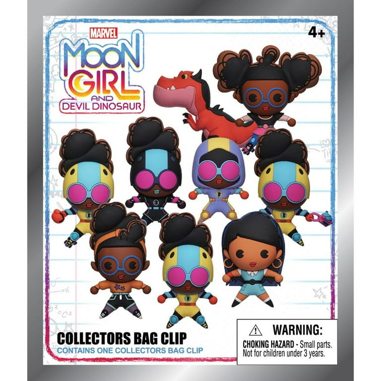 Monogram Moon Girl and Devil Dinosaur 3D Foam Bag Clips, Random