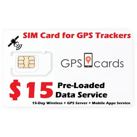 $15 SIM card kit for GPS Tracker - Mobile App + GPS + Data Service