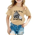 thumbnail image 3 of Hienoo Little Girls T Shirt Print Short Sleeve T-Shirt Kids Summer Casual Tshirt, 3 of 3