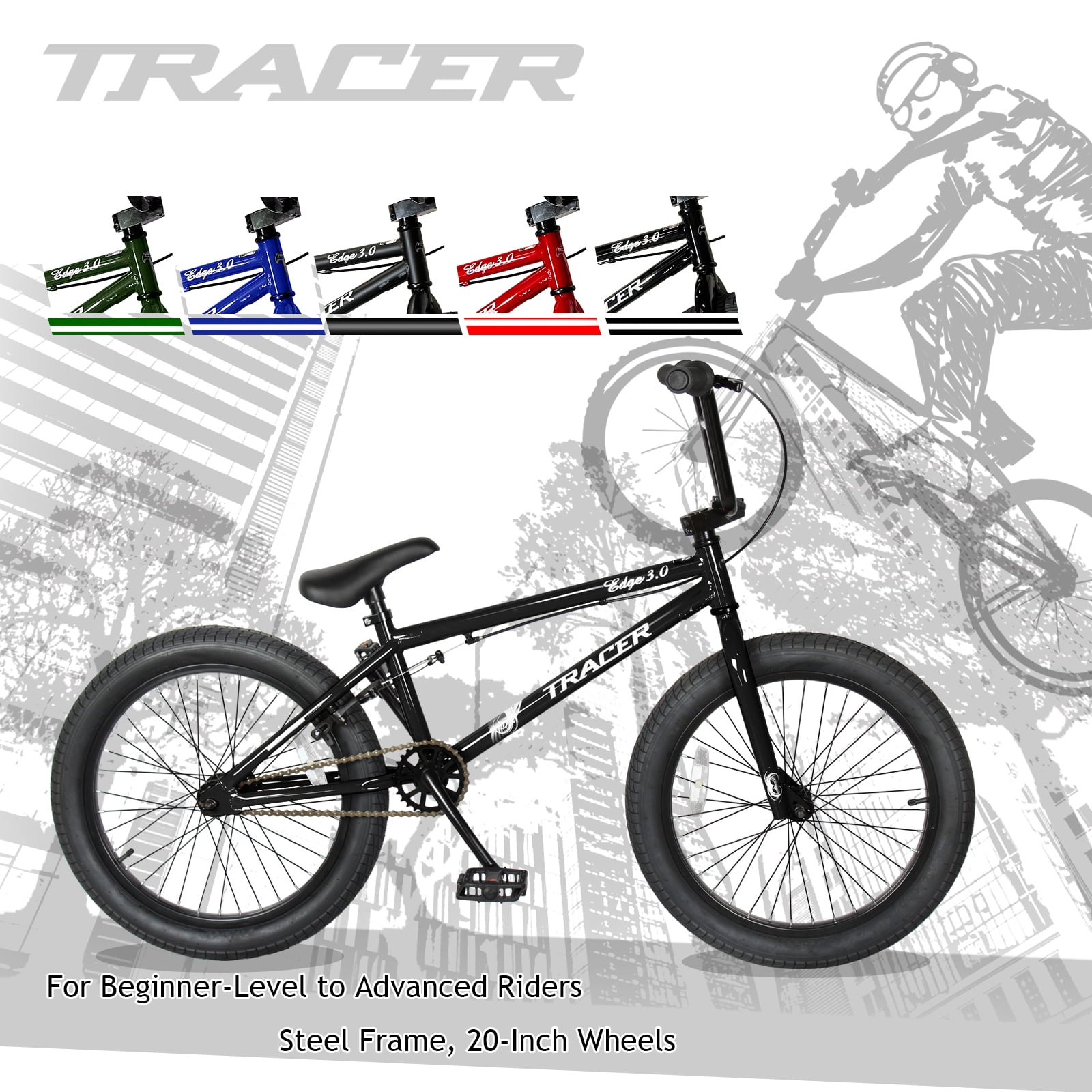 Tracer 2023 Edge 3.0 20 Inch BMX Bike for Child and Adults