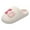 White, variant on Fuzzy Slippers for Women Men Valentine's Day Funny Print Matching Slipper Platform Memory Foam Slip on House Shoes Pink 10