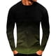 thumbnail image 1 of Blusas y camisas de manga larga y cuello redondo para hombre, estilo casual, con estampado degradado, cuello redondo, camiseta de manga corta, abrigo de poliéster., 1 of 2