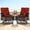 Red, variant on YLGJ&TIDY 3 Piece Swivel Rocker Patio Chairs, Outdoor Swivel Glider Chair, Heavy Duty Patio Chairs 400 lbs with Side Table, for Backyard, Deck, Porch