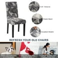 thumbnail image 2 of Dining Chair Covers, Stretch Chair Covers for Dining Room Set of 6, Removable Washable Chair Covers Protector for Dining Room, Hotel, Kitchen, 2 of 6