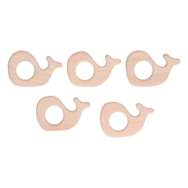 5 Piezas de Juguetes de Madera para la Dentición del Bebé Mordedor Colgante en Forma de Caracol para Hacer Collares Pulseras Sonajeros Y Cadenas de Chupetes ANGGREK Otros
