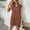 Coffee, variant on ZZwxWA Womens Summer Dresses 2025 Casual Sleeveless Half Zip V Neck Tunic Sweatshirt Mini Dress with Pockets