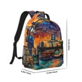 thumbnail image 2 of Goofa Neon Shanghai Cityscape Night Pattern Comfortable Student Backpack - Ergonomic Design, Durable, Water-Resistant, Multi-Compartment,Travel, and Outdoor Activities, 2 of 5