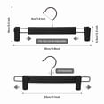 thumbnail image 2 of Paquete de 10 perchas para ropa con fuertes ganchos de clip ajustables antideslizantes, perchas para pantalones que ahorran espacio para colgar pantalones, calcetines, faldas, abrigos, color negro, 2 of 4