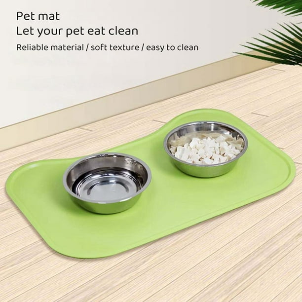 Pet Feeding Mat Silicone Placemat for Dog and Cat Food Water Bowl Pet Dish Tray Protect Wooden Floor Non Slip Waterproof