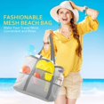 thumbnail image 3 of SZBXD Beach Bag for Women,Large Capacity Shoulder Beach Handbag with 9 Pockets - Suitable for Beach Shopping Vacation Travel,White, 3 of 7