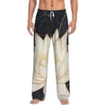thumbnail image 2 of Lsque Golden Lotus Print Men's Pajama Pants, Lounge Pant - Comfortable Home Wear,Elastic Waistband, Stylish Design-XX-Large, 2 of 9