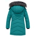 thumbnail image 4 of ZSHOW Girls' Winter Jacket Long Puffer Jacket Windproof Snow Winter Coat Teal Blue 14/16, 4 of 9