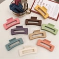 thumbnail image 5 of Hairdressing Colorful Accessories Fixed hair Geometric Banana Clip Square Acrylic Hair Clips Hair Clamps Large Hair Claws PINK, 5 of 8