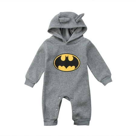 

Amuver Newborn Baby Printing Romper Casual Hooded Long Sleeve Jumpsuit for 0-24 Months