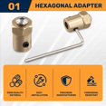 thumbnail image 4 of 4PCS 5mm to 12mm Brass Hub Hex Adapter for B14 B16 C14 C24 MN, 4 of 9