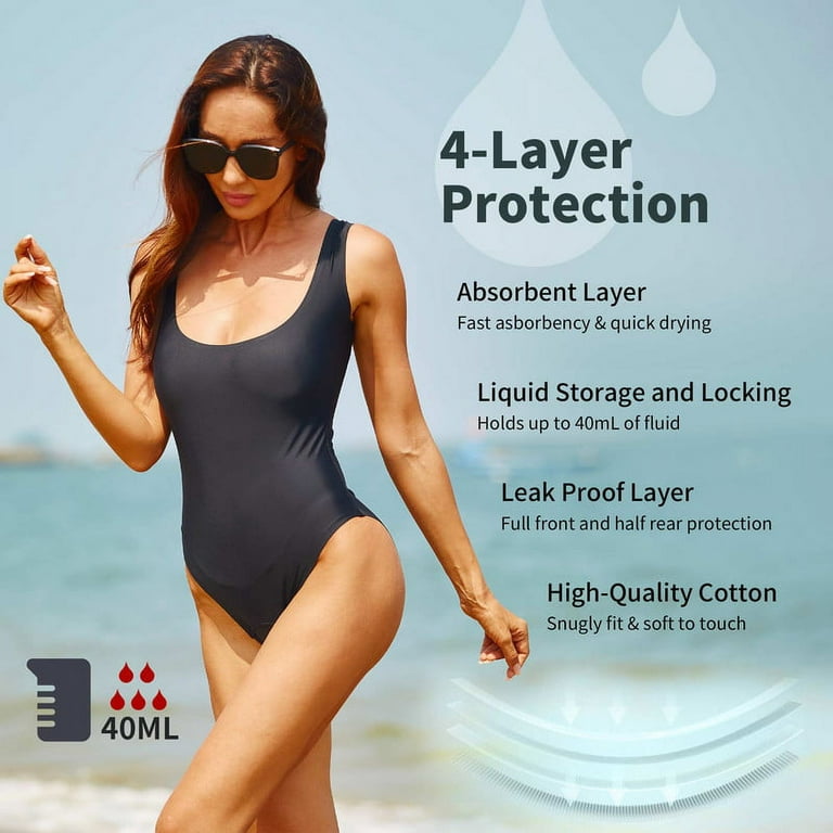 Women Menstrual Period Swimwear Leakproof One-Piece Beach Pool Swim Bathing  Suit 