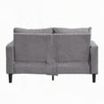 thumbnail image 5 of Modern 57" High Resilience Loveseat Sofa with Wooden Frame, Light Gray, 5 of 12